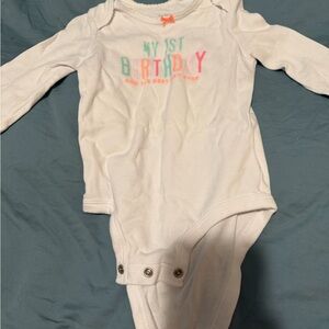 Carter's White 'My 1st Birthday' Bodysuit